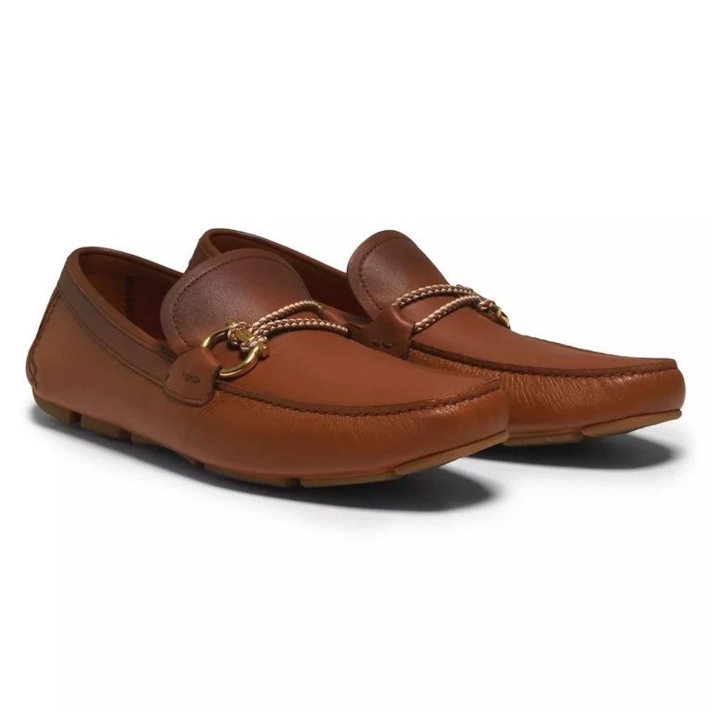 NWT Salvatore Ferragamo Brown Leather Loafers